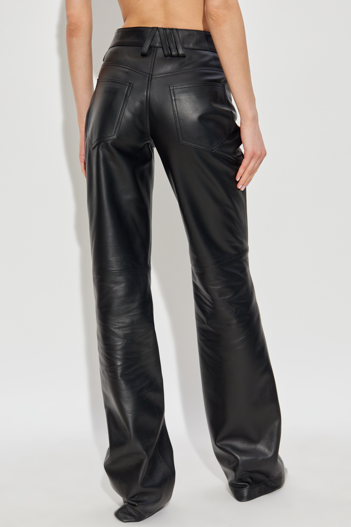 パンツ The Attico Straight Leg Black Lamb Leather Pants The Attico Straight Leg Black Lamb Leather Pants | THE LIST